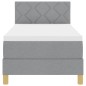 vidaXL Letto Box Spring con Materasso & LED Grigio Chiaro 80x200 cm Tessuto vidaXL Letto Box Spring con Materasso & LED Grigio Chiaro 80x200 cm Tessuto