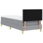 vidaXL Letto Box Spring con Materasso & LED Grigio Chiaro 80x200 cm Tessuto vidaXL Letto Box Spring con Materasso & LED Grigio Chiaro 80x200 cm Tessuto
