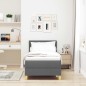 vidaXL Letto con Box Spring con Materasso e LED Grigio Scuro 80x200 cm Tessuto