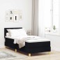 vidaXL Letto Box Spring con Materasso e LED Nero 80x200 cm Tessuto vidaXL Letto Box Spring con Materasso e LED Nero 80x200 cm Tessuto