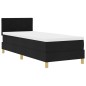 vidaXL Letto Box Spring con Materasso e LED Nero 80x200 cm Tessuto vidaXL Letto Box Spring con Materasso e LED Nero 80x200 cm Tessuto