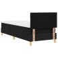 vidaXL Letto Box Spring con Materasso e LED Nero 80x200 cm Tessuto vidaXL Letto Box Spring con Materasso e LED Nero 80x200 cm Tessuto
