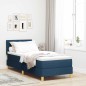 vidaXL Letto a Box Spring con Materasso & LED Blu 80x200 cm Tessuto vidaXL Letto a Box Spring con Materasso & LED Blu 80x200 cm Tessuto