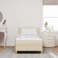 vidaXL Letto a Rete con Materasso e LED Panna 100x200 cm Tessuto