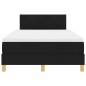 vidaXL Letto Box Spring con Materasso & LED Nero 120x190 cm Tessuto