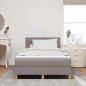 vidaXL Letto a Box Spring con Materasso e Luce LED Tortora 120x200 cm Tessuto