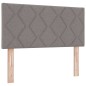 vidaXL Letto a Box Spring con Materasso e Luce LED Tortora 120x200 cm Tessuto