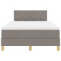 vidaXL Letto a Box Spring con Materasso e Luce LED Tortora 120x200 cm Tessuto