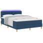 vidaXL Letto con rete a molle con materasso e LED blu 140x200 cm tessuto vidaXL Letto con rete a molle con materasso e LED blu 140x200 cm tessuto
