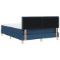 vidaXL Letto con rete a molle con materasso e LED blu 140x200 cm tessuto vidaXL Letto con rete a molle con materasso e LED blu 140x200 cm tessuto