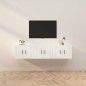 Mobili Porta TV a Parete 3 pz Bianco 57x34,5x40 cm Mobili Porta TV a Parete 3 pz Bianco 57x34,5x40 cm