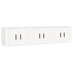 Mobili Porta TV a Parete 3 pz Bianco 57x34,5x40 cm
