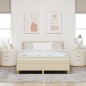 vidaXL Letto a Molle con Materasso e Luce LED Panna 160x200 cm vidaXL Letto a Molle con Materasso e Luce LED Panna 160x200 cm