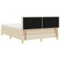 vidaXL Letto a Molle con Materasso e Luce LED Panna 160x200 cm vidaXL Letto a Molle con Materasso e Luce LED Panna 160x200 cm