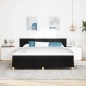 vidaXL Letto Box Spring con Materasso e LED Nero 180x200 cm Tessuto