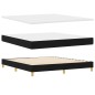 vidaXL Letto Box Spring con Materasso e LED Nero 180x200 cm Tessuto