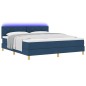 vidaXL Letto con Contenitore e Materasso e LED Blu 180x200 cm Tessuto vidaXL Letto con Contenitore e Materasso e LED Blu 180x200 cm Tessuto