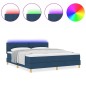 vidaXL Letto con Contenitore e Materasso e LED Blu 180x200 cm Tessuto vidaXL Letto con Contenitore e Materasso e LED Blu 180x200 cm Tessuto