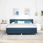 vidaXL Letto con Contenitore e Materasso e LED Blu 180x200 cm Tessuto vidaXL Letto con Contenitore e Materasso e LED Blu 180x200 cm Tessuto