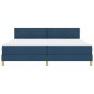 vidaXL Letto a Porta Reale con Materasso & LED Blu 200x200 cm Tessuto vidaXL Letto a Porta Reale con Materasso & LED Blu 200x200 cm Tessuto
