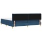 vidaXL Letto a Porta Reale con Materasso & LED Blu 200x200 cm Tessuto vidaXL Letto a Porta Reale con Materasso & LED Blu 200x200 cm Tessuto