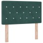 vidaXL Letto a Rete con Materasso e LED Verde Scuro 80x200 cm in Velluto