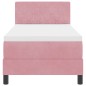 vidaXL Letto Box Spring con Materasso e LED Rosa 80x200 cm Velluto vidaXL Letto Box Spring con Materasso e LED Rosa 80x200 cm Velluto
