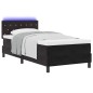 vidaXL Letto a Rete con Materasso e LED Nero 90x190 cm Velluto