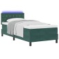 vidaXL Letto Box Spring con Materasso e LED Verde Scuro 90x200 cm Velluto vidaXL Letto Box Spring con Materasso e LED Verde Scuro 90x200 cm Velluto