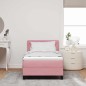 Letto Box Spring vidaXL con Materasso e LED Rosa 90x200 cm Velluto Letto Box Spring vidaXL con Materasso e LED Rosa 90x200 cm Velluto