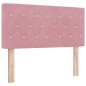 Letto Box Spring vidaXL con Materasso e LED Rosa 90x200 cm Velluto Letto Box Spring vidaXL con Materasso e LED Rosa 90x200 cm Velluto