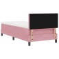 Letto Box Spring vidaXL con Materasso e LED Rosa 90x200 cm Velluto Letto Box Spring vidaXL con Materasso e LED Rosa 90x200 cm Velluto