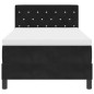 vidaXL Letto a Molle con Materasso e LED Nero 100x200 cm Velluto vidaXL Letto a Molle con Materasso e LED Nero 100x200 cm Velluto
