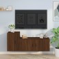 Set Mobili Porta TV 2 pz Rovere Marrone in Legno Multistrato Set Mobili Porta TV 2 pz Rovere Marrone in Legno Multistrato