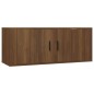 Set Mobili Porta TV 2 pz Rovere Marrone in Legno Multistrato Set Mobili Porta TV 2 pz Rovere Marrone in Legno Multistrato