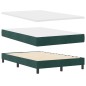vidaXL Letto a Molle Box con Materasso & LED Verde Scuro 120x190 cm Velluto