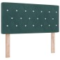 vidaXL Letto a Molle Box con Materasso & LED Verde Scuro 120x190 cm Velluto