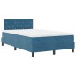 vidaXL Letto Box Spring con Materasso & LED Blu Scuro 120x190 cm in Velluto vidaXL Letto Box Spring con Materasso & LED Blu Scuro 120x190 cm in Velluto