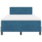 vidaXL Letto Box Spring con Materasso & LED Blu Scuro 120x190 cm in Velluto vidaXL Letto Box Spring con Materasso & LED Blu Scuro 120x190 cm in Velluto