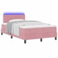 vidaXL Letto con Rete a Molle e Materasso & LED Rosa 120x190 cm Velluto vidaXL Letto con Rete a Molle e Materasso & LED Rosa 120x190 cm Velluto