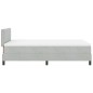 vidaXL Letto a Molle con Materasso e Luce LED Grigio Chiaro 120x200 cm Velluto vidaXL Letto a Molle con Materasso e Luce LED Grigio Chiaro 120x200 cm Velluto