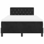 Letto Box Spring con Materasso e LED Nero 120x200 cm Velluto