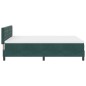 vidaXL Letto Box Spring con Materasso & LED Verde Scuro 140x200 cm Velluto