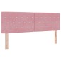 Letto Box Spring con Materasso e LED Rosa 160x200 cm in Velluto Letto Box Spring con Materasso e LED Rosa 160x200 cm in Velluto