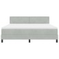 Letto Box Spring con Materasso e Luce LED Grigio Chiaro 180x200 cm Velluto Letto Box Spring con Materasso e Luce LED Grigio Chiaro 180x200 cm Velluto