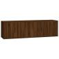 Set Mobili Porta TV 2 pz Rovere Marrone in Legno Multistrato Set Mobili Porta TV 2 pz Rovere Marrone in Legno Multistrato