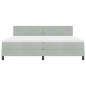 vidaXL Letto con Box Spring e Materasso e Luce LED Grigio Chiaro 200x200 cm in Velluto vidaXL Letto con Box Spring e Materasso e Luce LED Grigio Chiaro 200x200 cm in Velluto