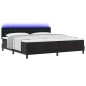 vidaXL Letto a Molle con Materasso e LED Nero 200x200 cm Velluto