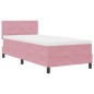 vidaXL Letto Box Spring con Materasso e LED Rosa 80x200 cm Velluto vidaXL Letto Box Spring con Materasso e LED Rosa 80x200 cm Velluto