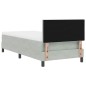 vidaXL Letto Box Spring con Materasso e Luce LED Grigio Chiaro 90x190 cm Velluto vidaXL Letto Box Spring con Materasso e Luce LED Grigio Chiaro 90x190 cm Velluto